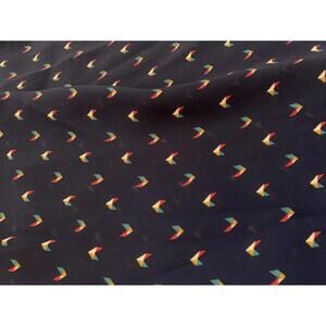 Vintage Navy Blue Patterned Women's Skirt